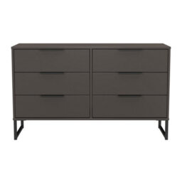 Beijing 6 Drawer Midi Chest Of Drawers In Graphite (Ready Assembled) - thumbnail 2
