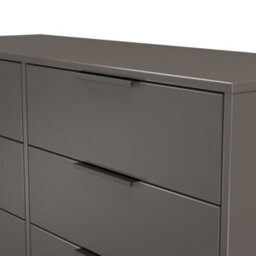 Beijing 6 Drawer Midi Chest Of Drawers In Graphite (Ready Assembled) - thumbnail 5