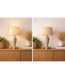 Lighting Supermarket Bailey Large Sage Green Table Lamp With Beige Lined Shade - thumbnail 8