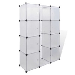 Berkfield Modular Cabinet With 9 Compartments 37X115X150 Cm White - thumbnail 2