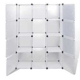 Berkfield Modular Cabinet With 9 Compartments 37X115X150 Cm White - thumbnail 4