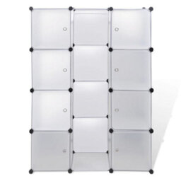 Berkfield Modular Cabinet With 9 Compartments 37X115X150 Cm White - thumbnail 3