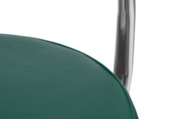 Lamboro Zenith Kitchen Bar Stool, Chrome Footrest, Height Adjustable Swivel Gas Lift, Home Bar & Breakfast Barstool, Faux-Leather, Green - thumbnail 9