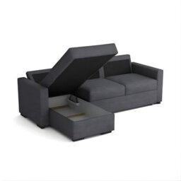 Tokio D Green Reversible Corner Sofa Bed Modern Design With Pull Out Sleep Function And Built In Storage - thumbnail 4