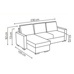 Tokio D Green Reversible Corner Sofa Bed Modern Design With Pull Out Sleep Function And Built In Storage - thumbnail 6