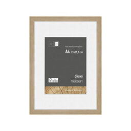 Nielsen Skava A4 Oak Wooden Picture Frame With 15 X 20Cm Mount, Float Glass And Push/turn Clips - thumbnail 1