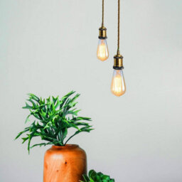 Ledsone Vintage Antique Brass E27 Pendant Light Fitting Metal Ceiling Lamp Holder With Twisted Cable For Restaurant - thumbnail 5