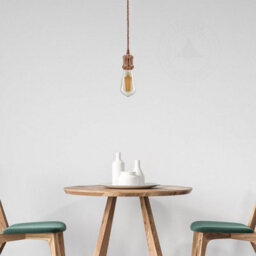 Ledsone Vintage Antique Brass E27 Pendant Light Fitting Metal Ceiling Lamp Holder With Twisted Cable For Restaurant - thumbnail 2
