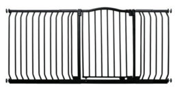 Bettacare Curved Top Dog Gate, 216Cm - 225Cm, Matt Black, Pressure Fit Pet Gate For Dog And Puppy, Pet And Dog Barrier - thumbnail 1