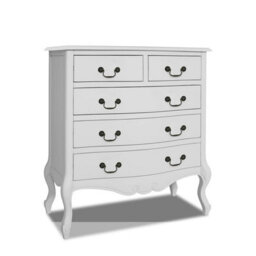 Statement Furniture Juliette White Vintage Chic 2 Over 3 Chest Of Drawers - thumbnail 2