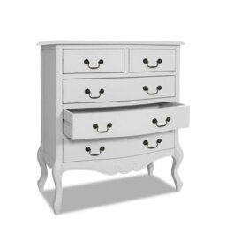 Statement Furniture Juliette White Vintage Chic 2 Over 3 Chest Of Drawers - thumbnail 3