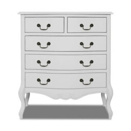 Statement Furniture Juliette White Vintage Chic 2 Over 3 Chest Of Drawers - thumbnail 1
