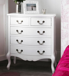 Statement Furniture Juliette White Vintage Chic 2 Over 3 Chest Of Drawers - thumbnail 4