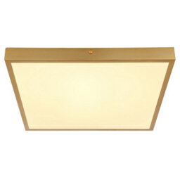 Luminosa Lighting Luminosa Tibey 35Cm Square Flush Ceiling Light Brass-Coloured Matt Led 3000K - thumbnail 3