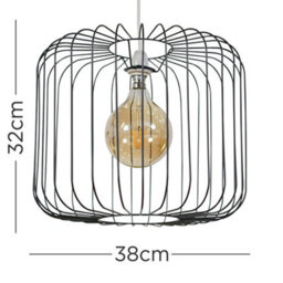 Valuelights Ridgway Matt Black Floor Lamp Shade (D)32Cm - thumbnail 8