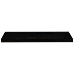 Berkfield Floating Wall Shelves 2 Pcs High Gloss Black 80X23.5X3.8 Cm Mdf - thumbnail 4