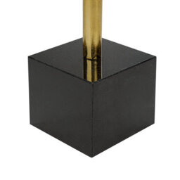 Wyld And Coco Noblecasa Gold Round Metal Side Table With Black Marble Base, 30Cm Diameter, 54Cm High - thumbnail 6