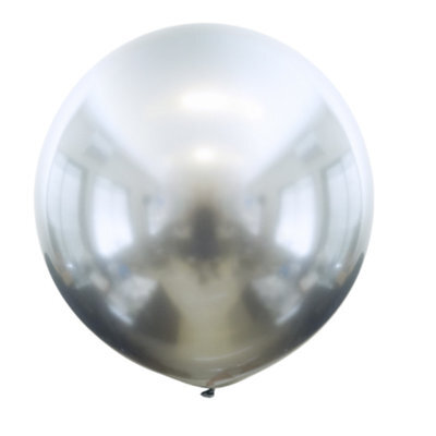 Kalisan Latex Mirror Balloons (Pack Of 2) Silver (One Size)