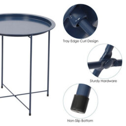 Butlers Tray Table Top Side Table Foldable Living Room - Blue - thumbnail 5