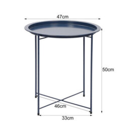 Butlers Tray Table Top Side Table Foldable Living Room - Blue - thumbnail 2