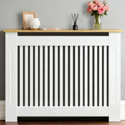 Fativo Vertical Radiator Cover Grill Shelf Cabinet Mdf Wood Modern Traditional Furniture (H 925 X W 1090 X D 200 mm) - thumbnail 7