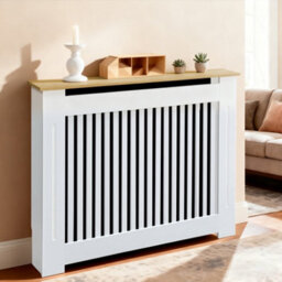 Fativo Vertical Radiator Cover Grill Shelf Cabinet Mdf Wood Modern Traditional Furniture (H 925 X W 1090 X D 200 mm) - thumbnail 1