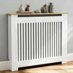 Fativo Vertical Radiator Cover Grill Shelf Cabinet Mdf Wood Modern Traditional Furniture (H 925 X W 1090 X D 200 mm) - thumbnail 8
