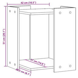 Walplus Sonoma Oak Cat Litter Box Enclosure 42X42X51 Cm Engineered Wood - thumbnail 9