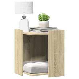 Walplus Sonoma Oak Cat Litter Box Enclosure 42X42X51 Cm Engineered Wood - thumbnail 1