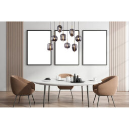 Luminosa Lighting Luminosa Blacky I Cluster Pendant Ceiling Light Brass-Coloured Glass Shade 8X E14 - thumbnail 5