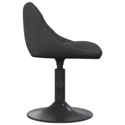 Walplus Swivel Dining Chairs 2 Pcs Black Velvet - thumbnail 5