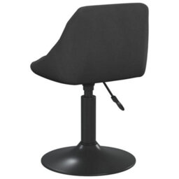 Walplus Swivel Dining Chairs 2 Pcs Black Velvet - thumbnail 6
