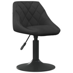 Walplus Swivel Dining Chairs 2 Pcs Black Velvet - thumbnail 3