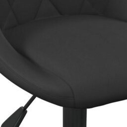Walplus Swivel Dining Chairs 2 Pcs Black Velvet - thumbnail 8