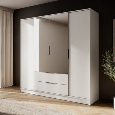 Arte  Luxurious Cashmere Kelly Wardrobe: 206Cm Of Mirrored Elegance For Modern Bedrooms - image 1