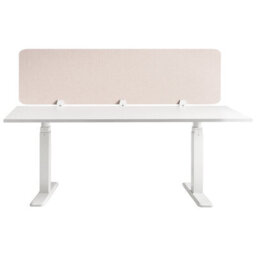 Beliani Desk Screen Split Beige - thumbnail 4