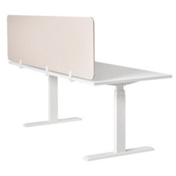 Beliani Desk Screen Split Beige - thumbnail 6