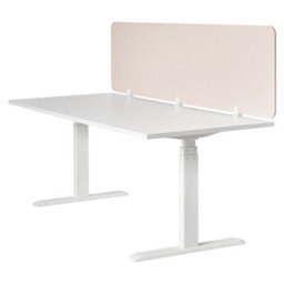 Beliani Desk Screen Split Beige - thumbnail 5