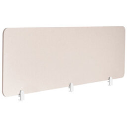 Beliani Desk Screen Split Beige - thumbnail 1