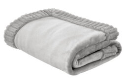 Catherine Lansfield Downstairs Living Velvet And Faux Fur Soft 150X200Cm Blanket Throw Silver Grey - thumbnail 2