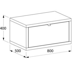 Affine Bathroom Wall Hung Vanity Unit Sink Cabinet Wash Basin Sink Storage Drawer 800mm - thumbnail 5