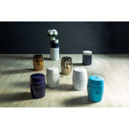 Orsina Robust Azul Table And Stool, Stylish Table For Kids Room, Ceramic Constructed Stool Table For Kids Bedroom - thumbnail 3