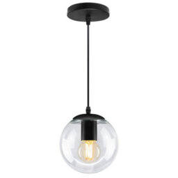 Long Life Lamps Company Vintage Clear Glass Globe Pendant Light Shade M0086 - thumbnail 5