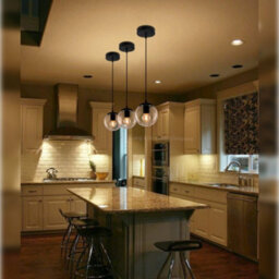 Long Life Lamps Company Vintage Clear Glass Globe Pendant Light Shade M0086 - thumbnail 6