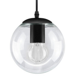 Long Life Lamps Company Vintage Clear Glass Globe Pendant Light Shade M0086 - thumbnail 1