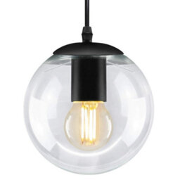Long Life Lamps Company Vintage Clear Glass Globe Pendant Light Shade M0086 - thumbnail 3