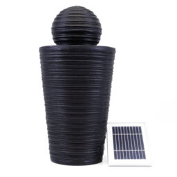 Gardenwize Garden Outdoor Round Ball & Plinth Solar Powered Water Fountain Feature - thumbnail 2