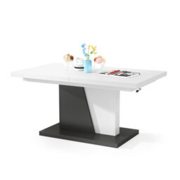 Heze Furniture Gala 2 In 1 Extending Coffee / Dining Table - White / Anthracite - thumbnail 6