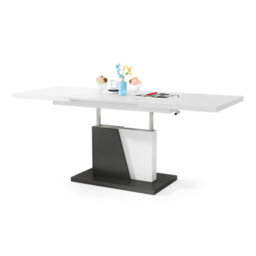 Heze Furniture Gala 2 In 1 Extending Coffee / Dining Table - White / Anthracite - thumbnail 7