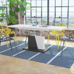 Heze Furniture Gala 2 In 1 Extending Coffee / Dining Table - White / Anthracite - thumbnail 3